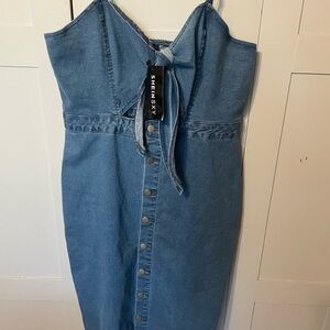 SHEIN Blue Denim Dress